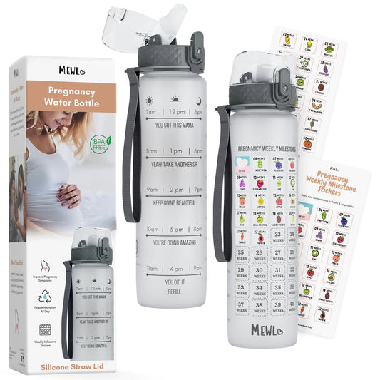 Mewl Pregnancy Water Bottle Tracker with Straw