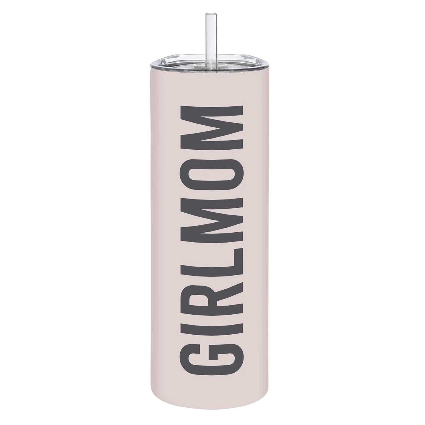 Stephan Baby “Girl Mom” Matte Stainless Steel Skinny Tumbler – 20 oz