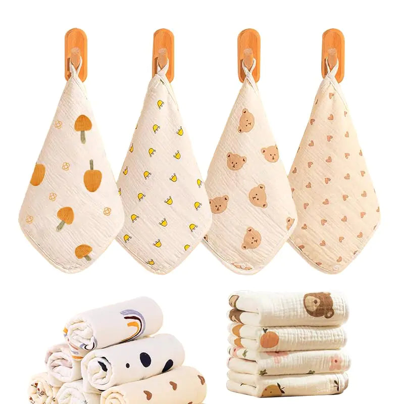 PureHaven 8-Piece Baby Muslin Washcloth Set