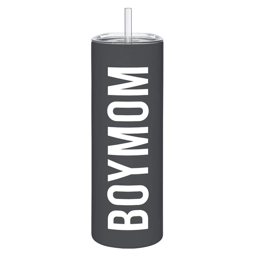 Stephan Baby “Boy Mom” Matte Stainless Steel Skinny Tumbler – 20 oz