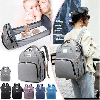 MomEase Fold & Go Convertible Diaper Backpack