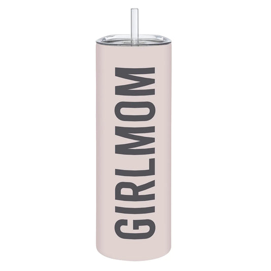 Stephan Baby “Girl Mom” Matte Stainless Steel Skinny Tumbler – 20 oz