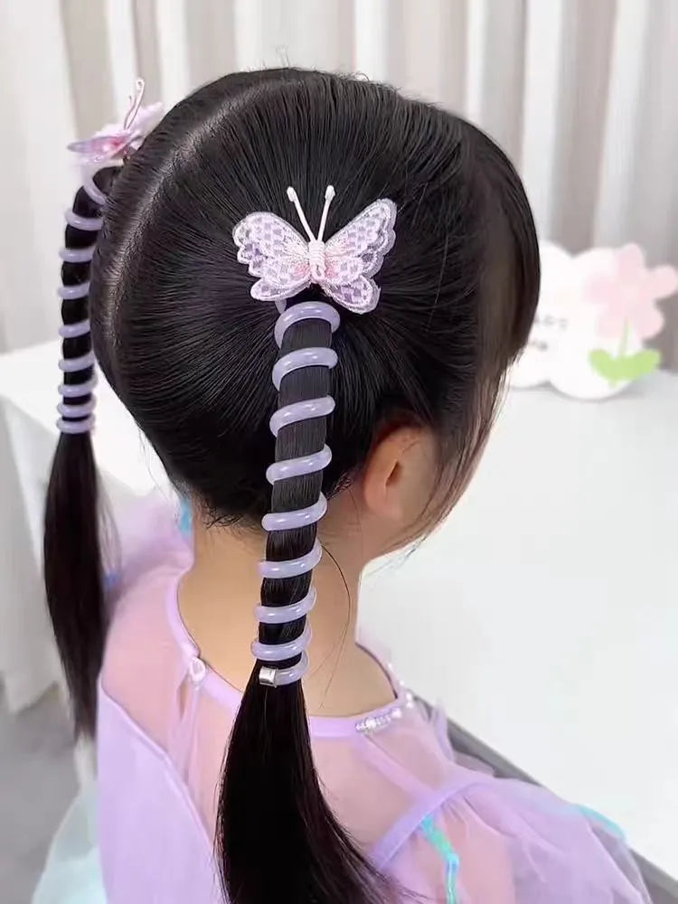 FlutterBloom Embroidered Butterfly Hair Ring