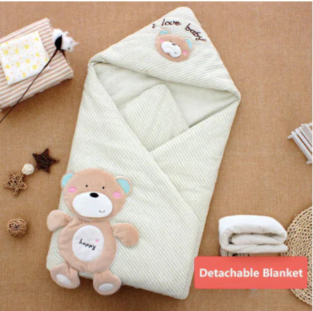 CuddleBear Baby Quilt with Detachable Blanket