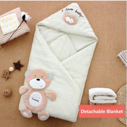 CuddleBear Baby Quilt with Detachable Blanket