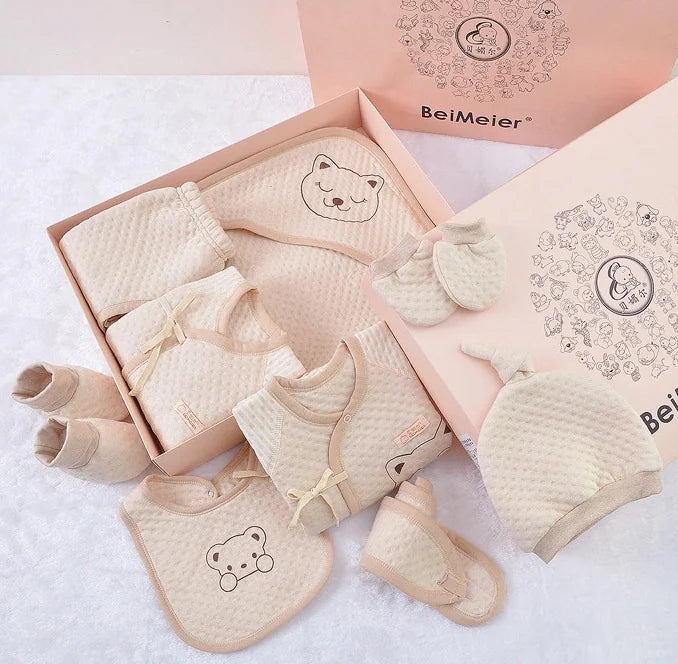 SnugNest Newborn Color Cotton Gift Set