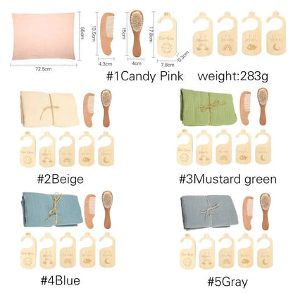 BathBliss Newborn Wooden Baby Bath Gift Set