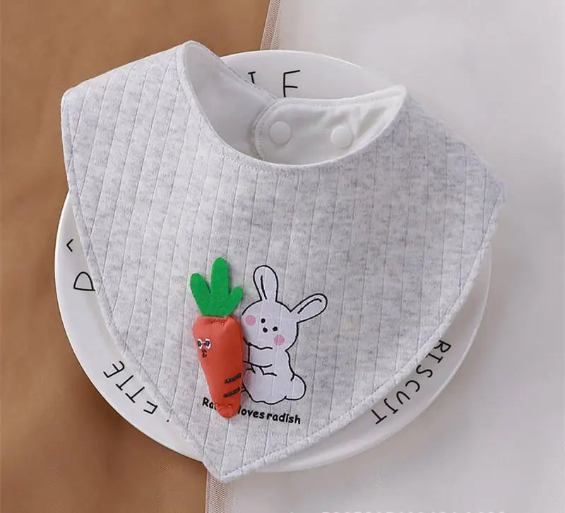CuddleCotton Cartoon Baby Bib
