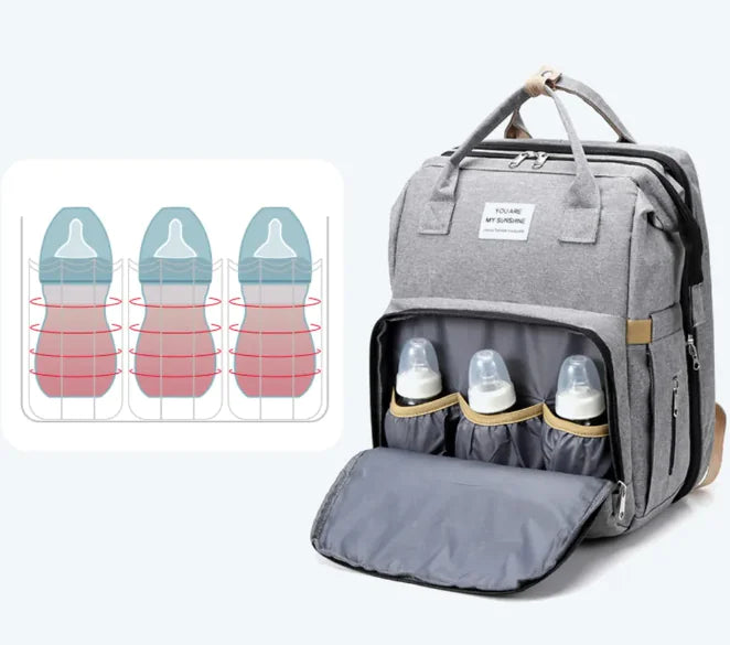 MomEase Fold & Go Convertible Diaper Backpack