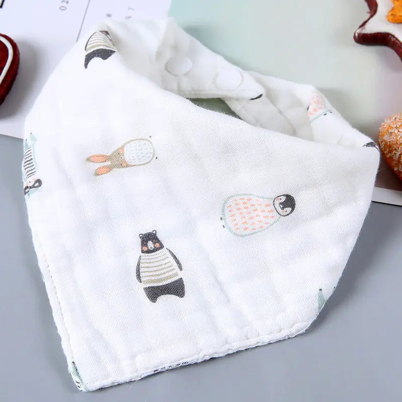 SoftNest Cartoon Triangle Baby Towel