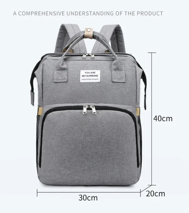 MomEase Fold & Go Convertible Diaper Backpack