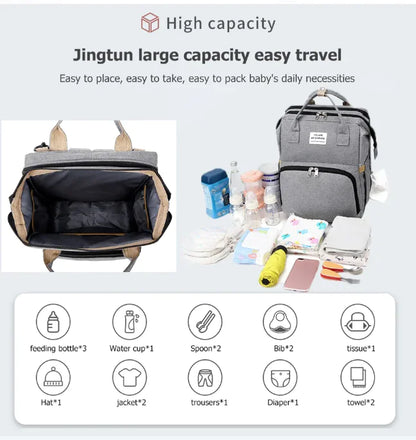 MomEase Fold & Go Convertible Diaper Backpack