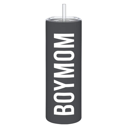 Stephan Baby “Boy Mom” Matte Stainless Steel Skinny Tumbler – 20 oz