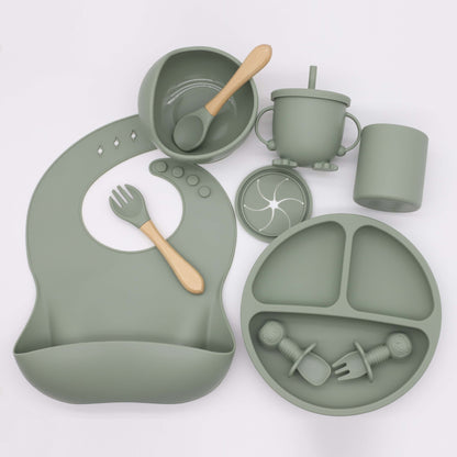 La Cradelle Premium Baby Silicone Feeding Set – 10 Piece Complete Kit