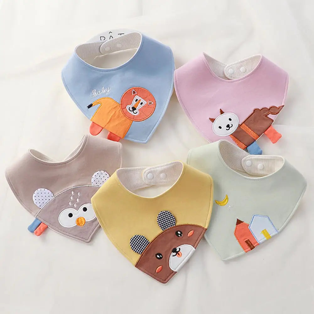 CuddleCotton Cartoon Baby Bib
