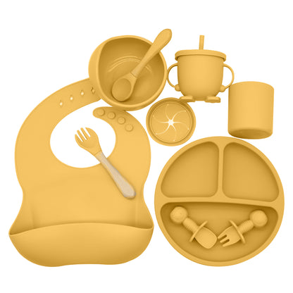 La Cradelle Premium Baby Silicone Feeding Set – 10 Piece Complete Kit
