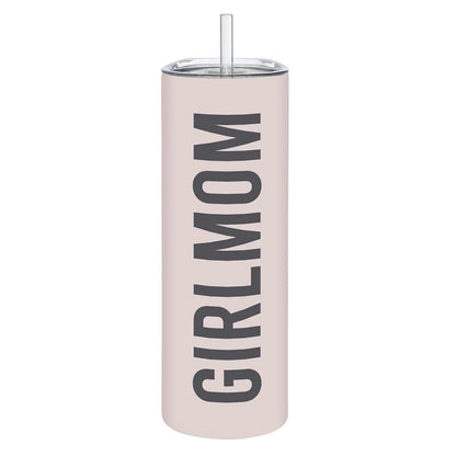 Stephan Baby “Girl Mom” Matte Stainless Steel Skinny Tumbler – 20 oz