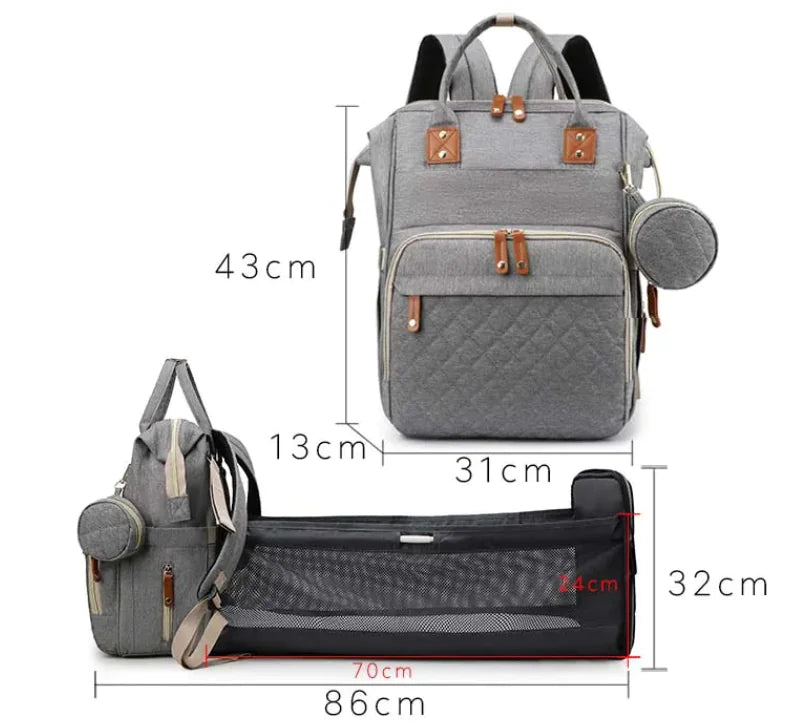 QuiltedNest Foldable Baby Travel Bag