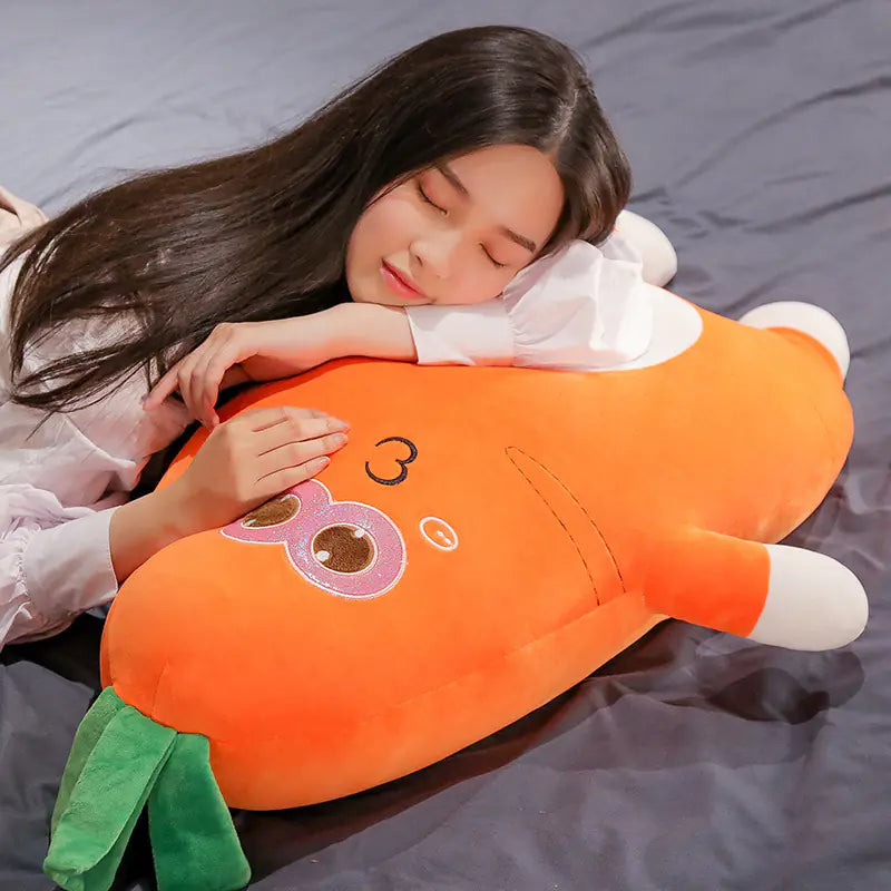 Carrot Cuddle Plush Pillow
