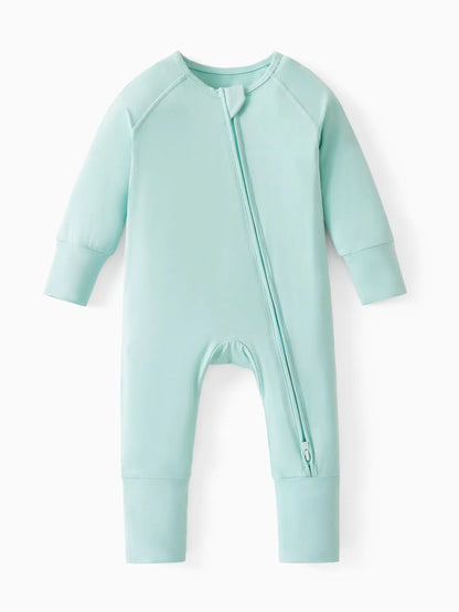 DreamCozy Bamboo Viscose Baby Pajama Romper – Green