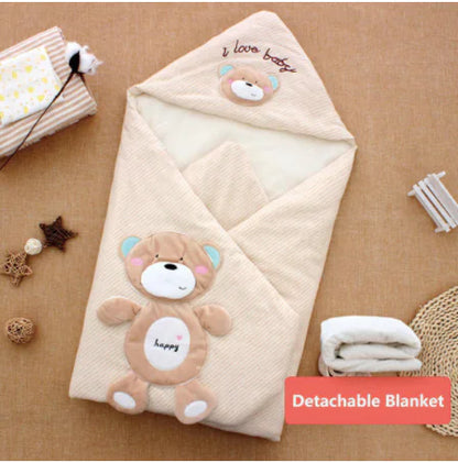 CuddleBear Baby Quilt with Detachable Blanket