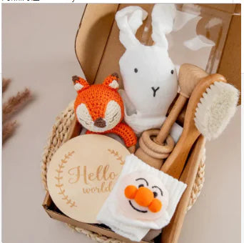 TinyTales New Baby Gift Set with Rattle Socks