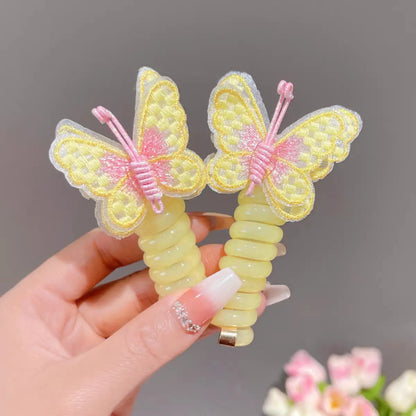FlutterBloom Embroidered Butterfly Hair Ring